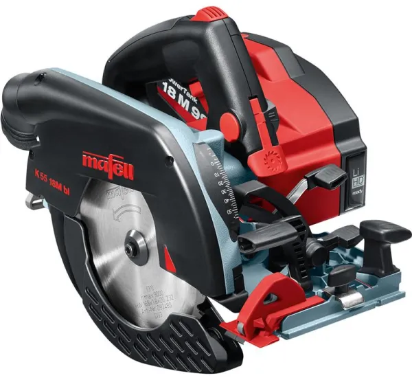 Mafell Akku håndrundsav K 55 18M bl i T-MAX kasse